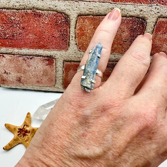 Kyanite Sterling Silver Ring Size 7 - Picture 3 of 9